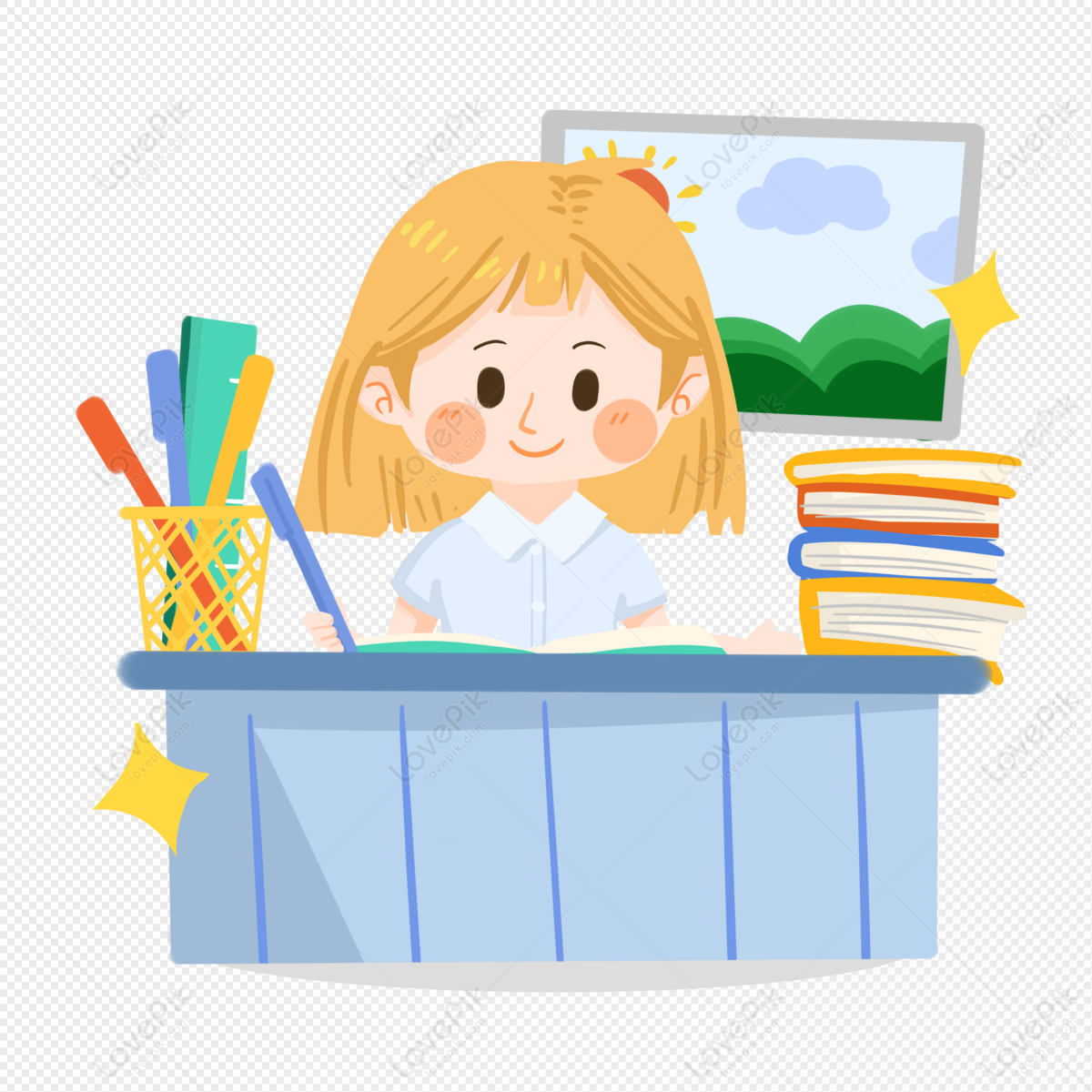 Homework Cartoon Images, HD Pictures For Free Vectors Download 