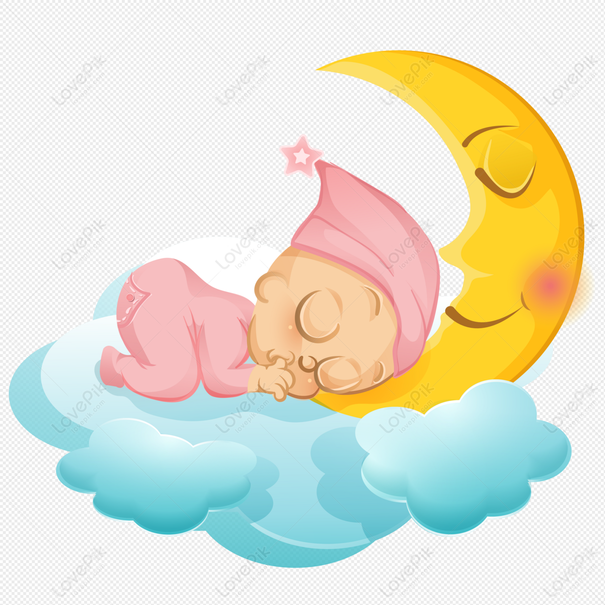 Sleeping baby, sleep, sleep concept, baby png transparent background