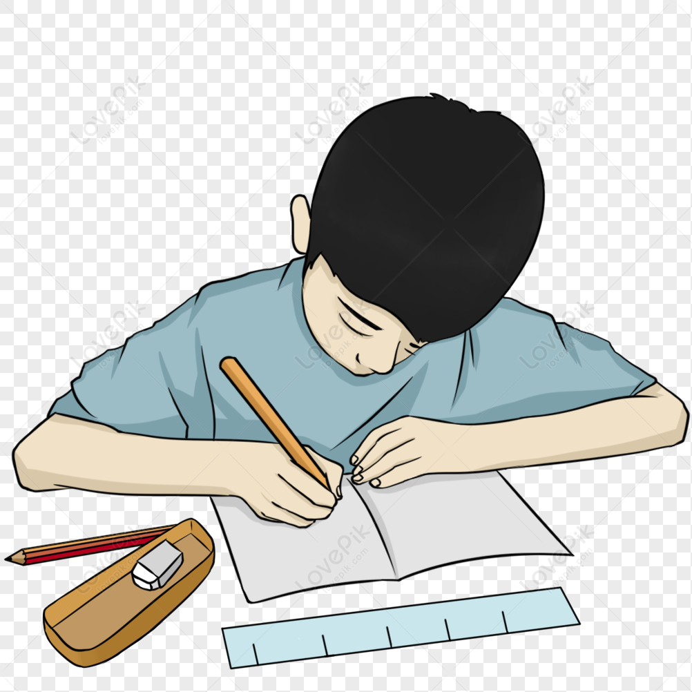 Student writing summer homework, writing graphic, student, summer homework png picture