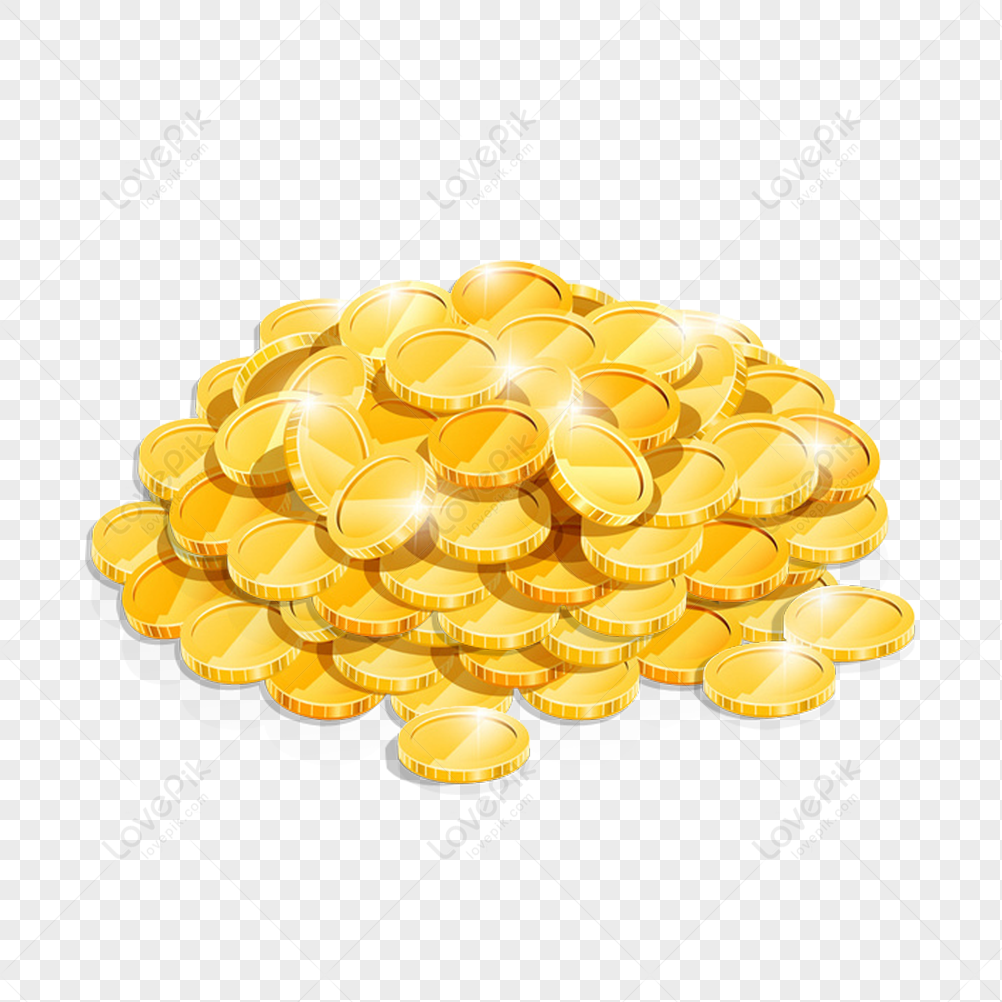 A Pile Of Gold Coins, A Pile Of Gold Coins, Gold Clipart, Gold PNG ...