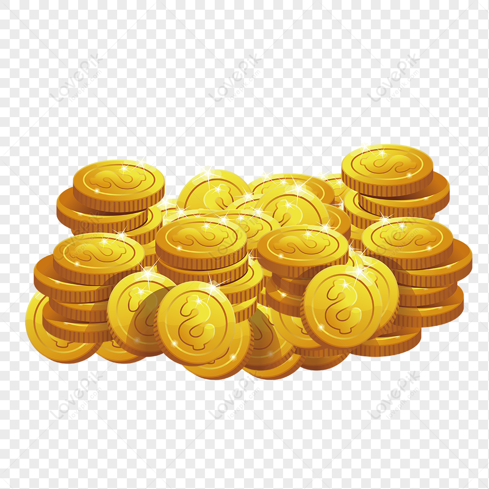 A Pile Of Gold Coins, A Pile Of Gold Coins, Gold, Coin PNG Transparent ...