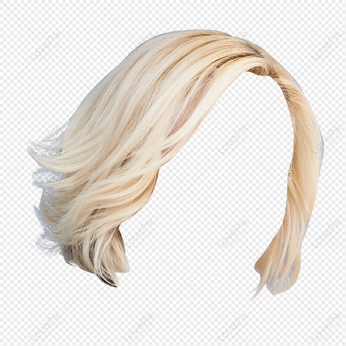 Blond Lady Hair Hairstyle Wig Free PNG And Clipart Image For Free Download  - Lovepik | 401770219