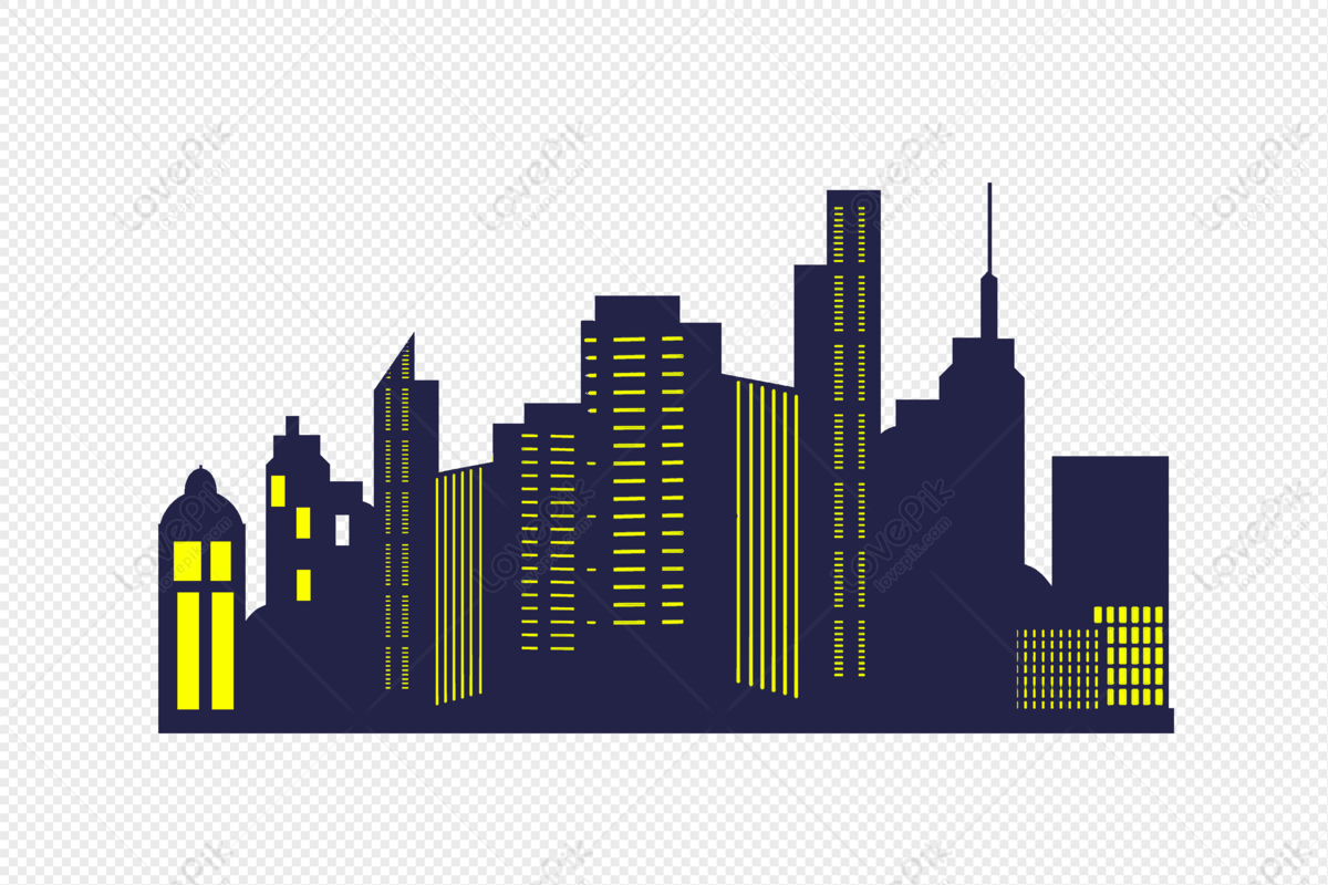 Building silhouette, tall building, building, construction silhouette png transparent image