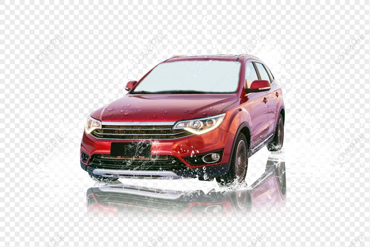 Car wash service, red car, vehicle, smart png transparent image