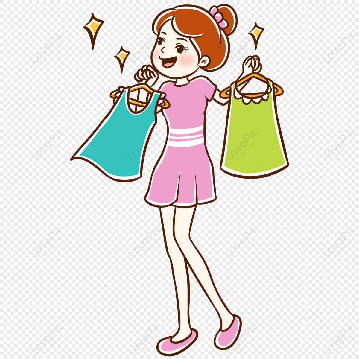 Double Eleven Shopping Try Clothes PNG Image Free Download And Clipart ...