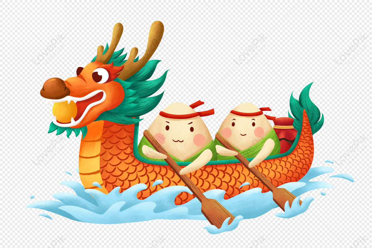 中国风端午节赛龙舟端午插画图片-千库网