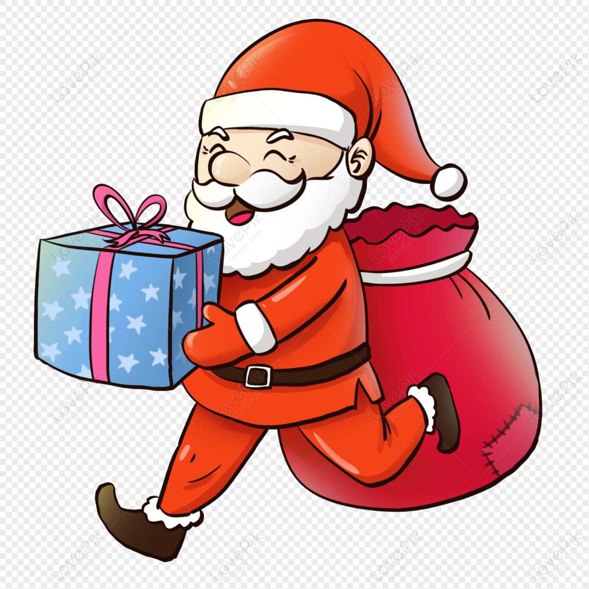 Hand Drawn Cartoon Santa Claus PNG Transparent And Clipart Image For Free  Download - Lovepik | 401652276