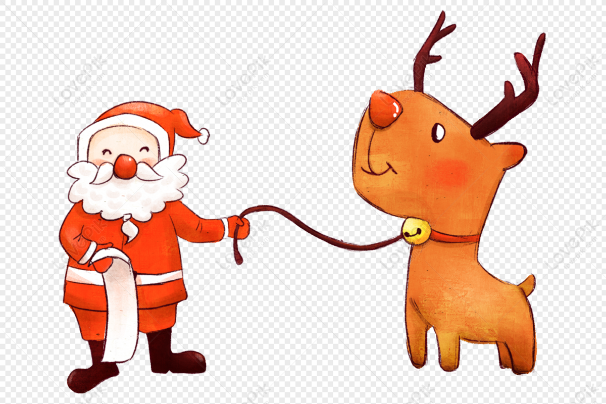 Santa Claus And Reindeer PNG Transparent And Clipart Image For Free  Download - Lovepik | 401652246