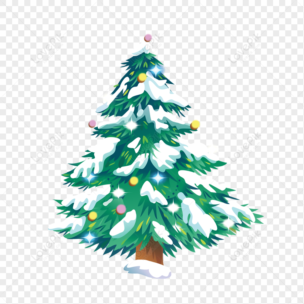 Snowy Christmas Tree PNG Transparent Background And Clipart Image ...