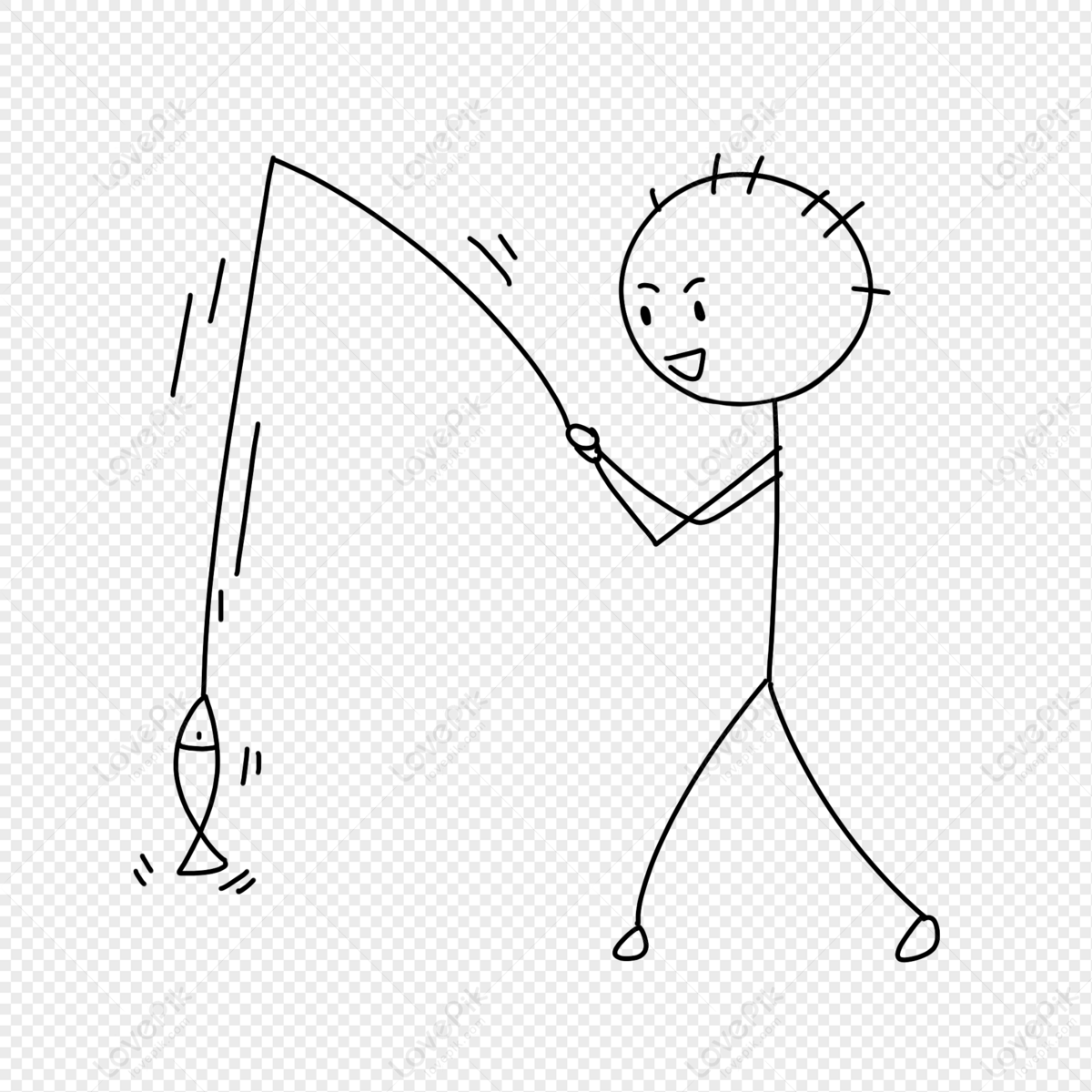 Bold Black Stick Figure - Stick Man With No Background - Free Transparent  PNG Download - PNGkey