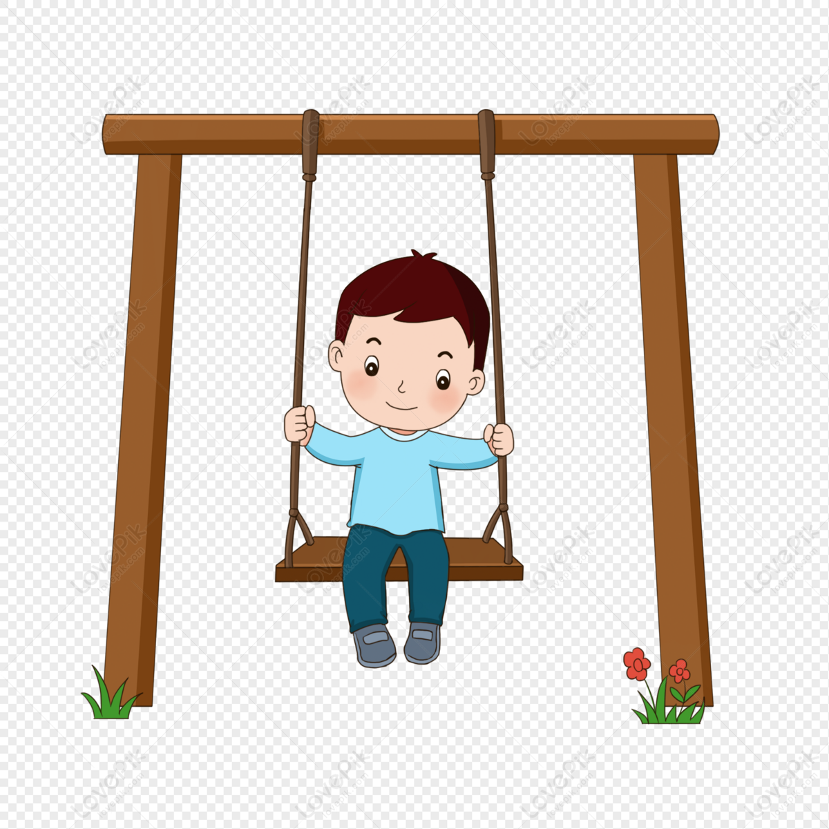 Swing Boy Cartoon Elements PNG Transparent Image And Clipart Image For Free  Download - Lovepik | 401686497