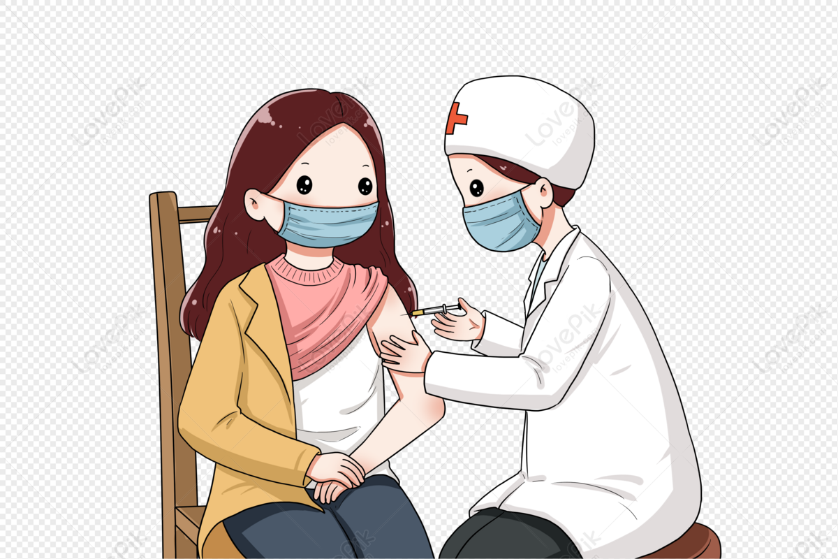 Desenho Animado De Uma Linda Médica Feminina Com Vacina Ilustração do Vetor  - Ilustração de medicina, paciente: 224055823