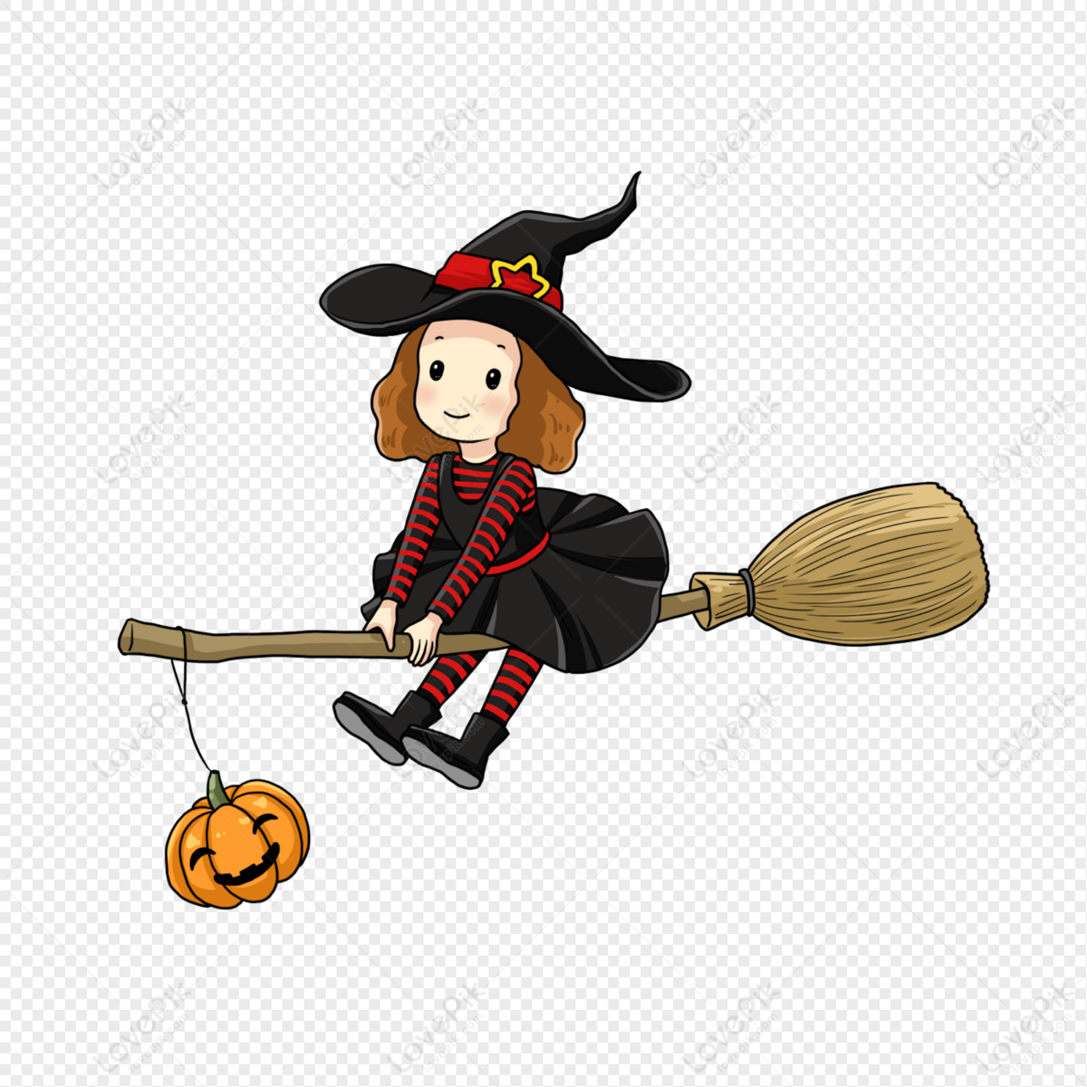 Witch Riding A Broom PNG Transparent Background And Clipart Image For Free  Download - Lovepik | 401634540