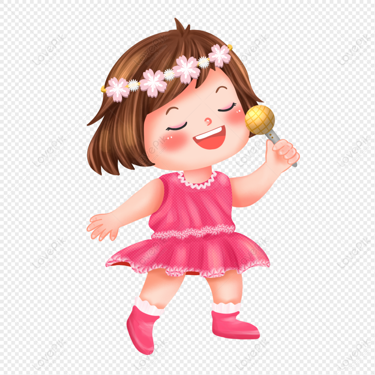 Girl Singing PNG Transparent Background And Clipart Image For Free Download  - Lovepik | 401735930