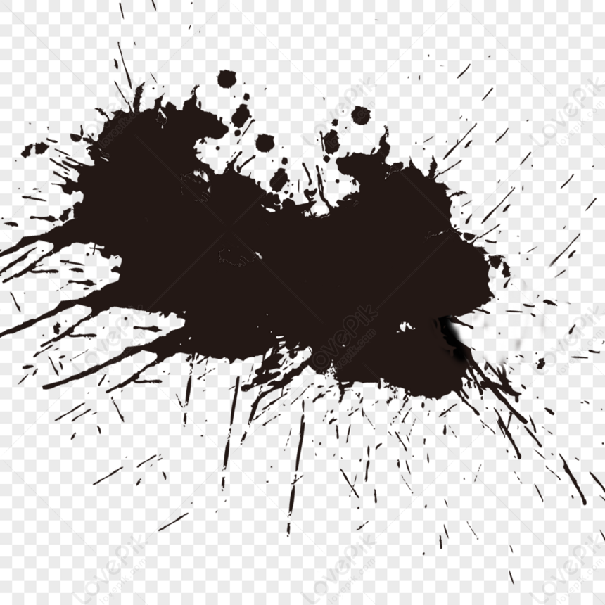 Brush And Brush Splashing Ink Free PNG And Clipart Image For Free ...