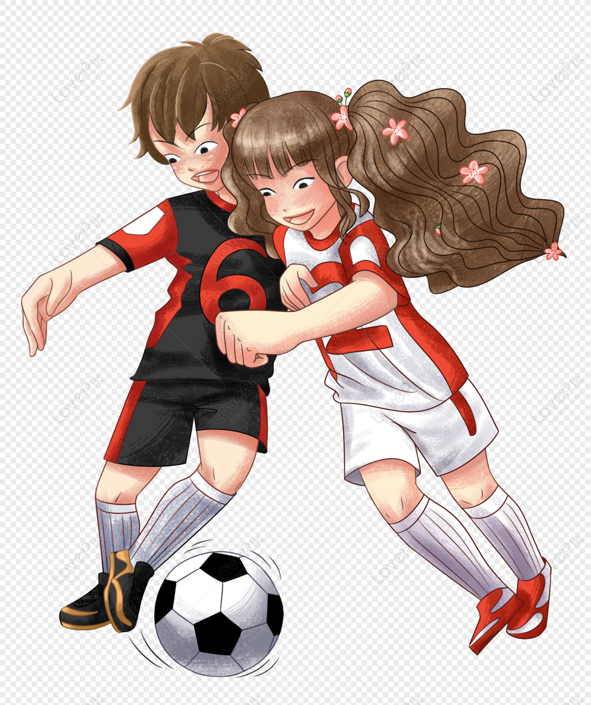 أنثى رياضية تلعب كرة القدم, فتاة كرة القدم, أنثى رياضية, رسم كاريكاتوري ...