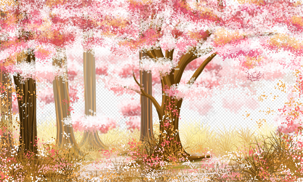Cherry Trees In The Park PNG Transparent Background And Clipart Image For  Free Download - Lovepik | 400201180