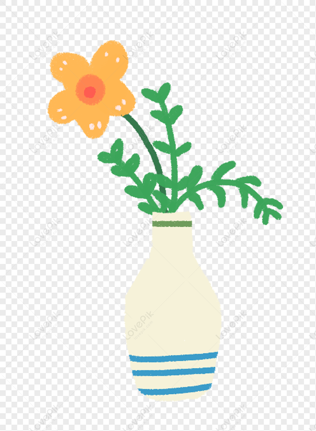 Hand Painted Flower Png Image, Flower Minimalist, Flower Vase, Flower 