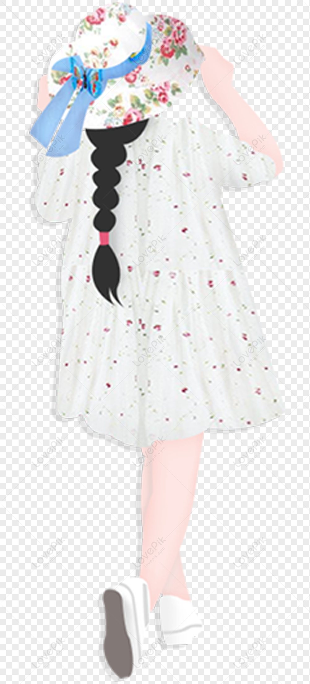 Little Girls Back PNG Images With Transparent Background