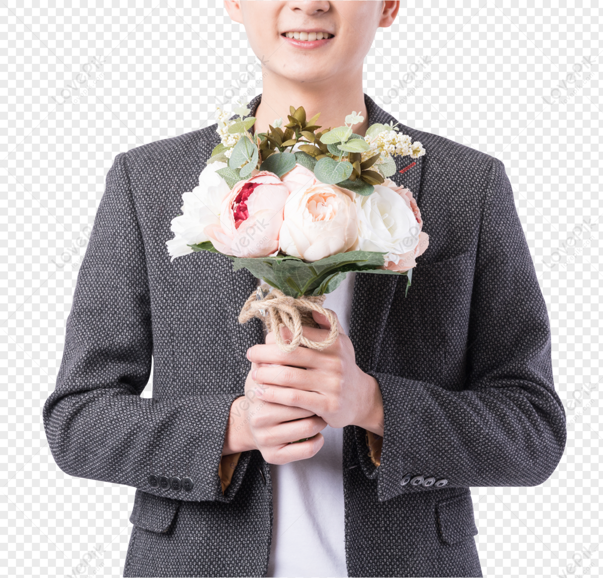 バラの花を持つ男性の背中イメージ グラフィックス Id Prf画像フォーマットpng Jp Lovepik Com