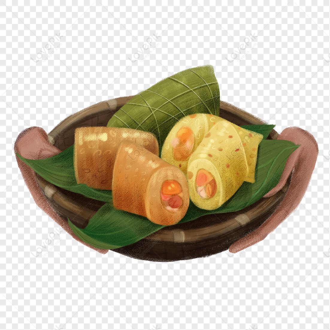 A Plate Of Zongzi Free PNG And Clipart Image For Free Download ...