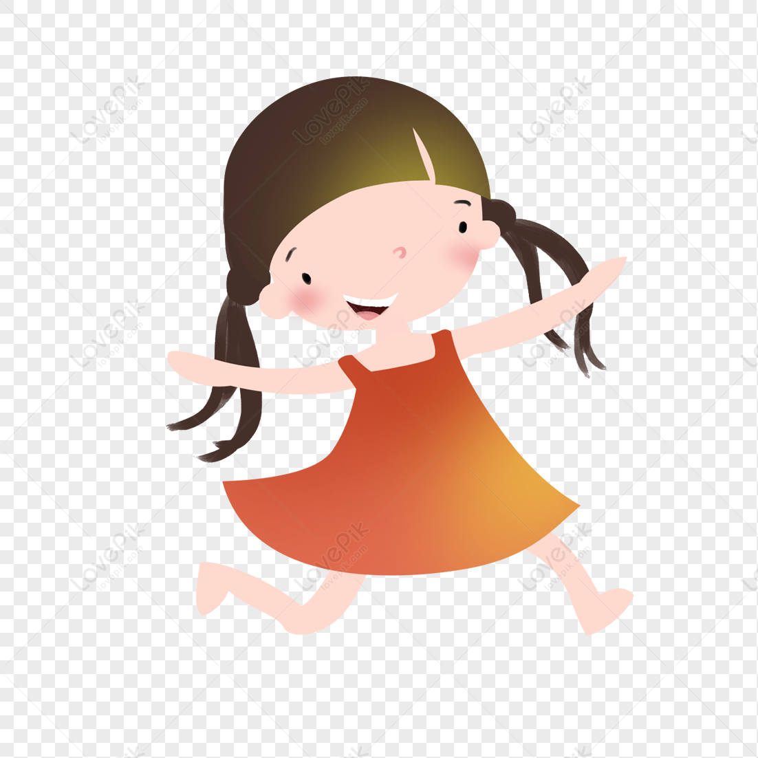 A Running Girl PNG Transparent Background And Clipart Image For Free ...