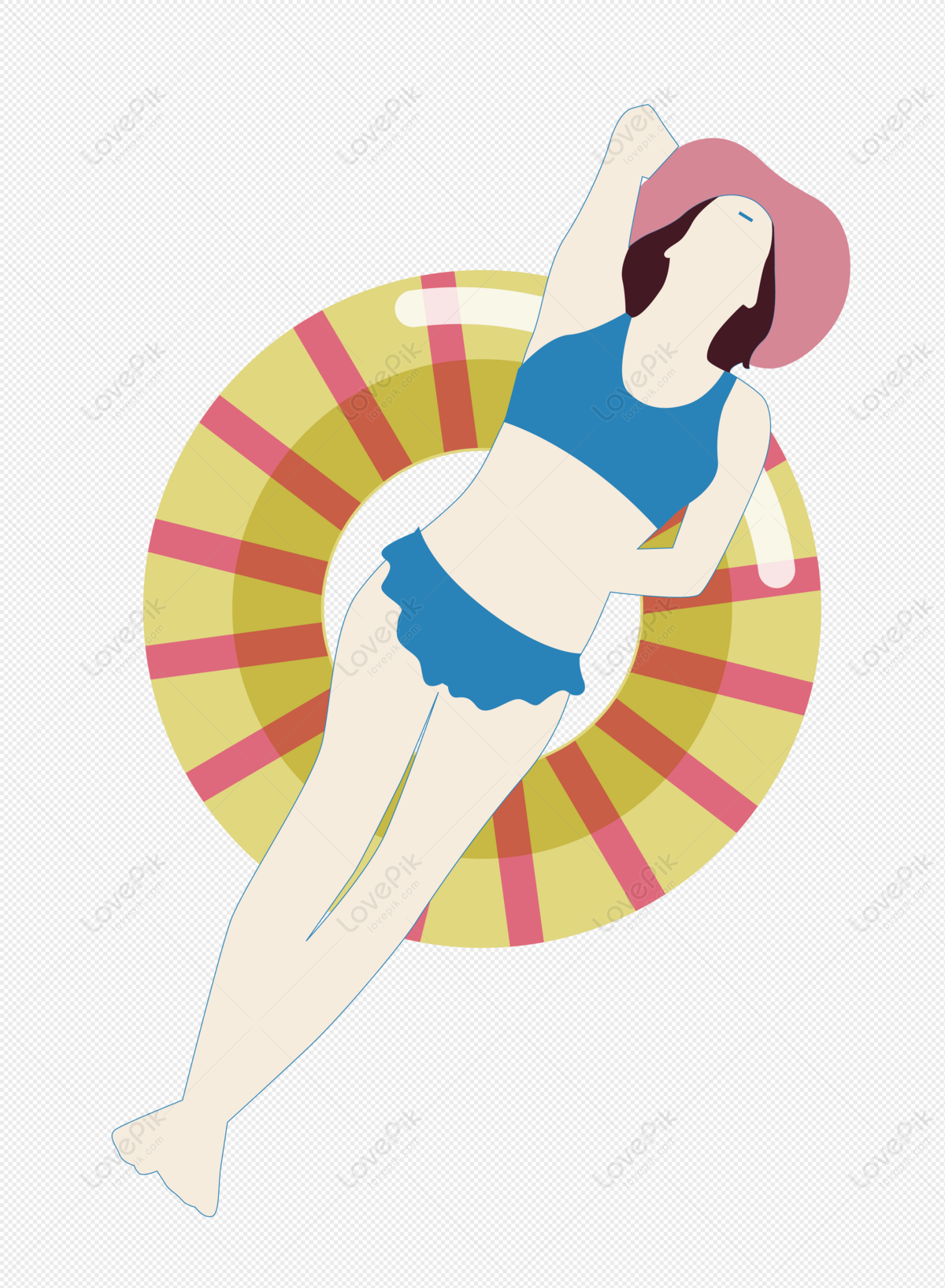 A Sunbathing Girl, Swimming Woman, Summer White, White Woman PNG Hd ...