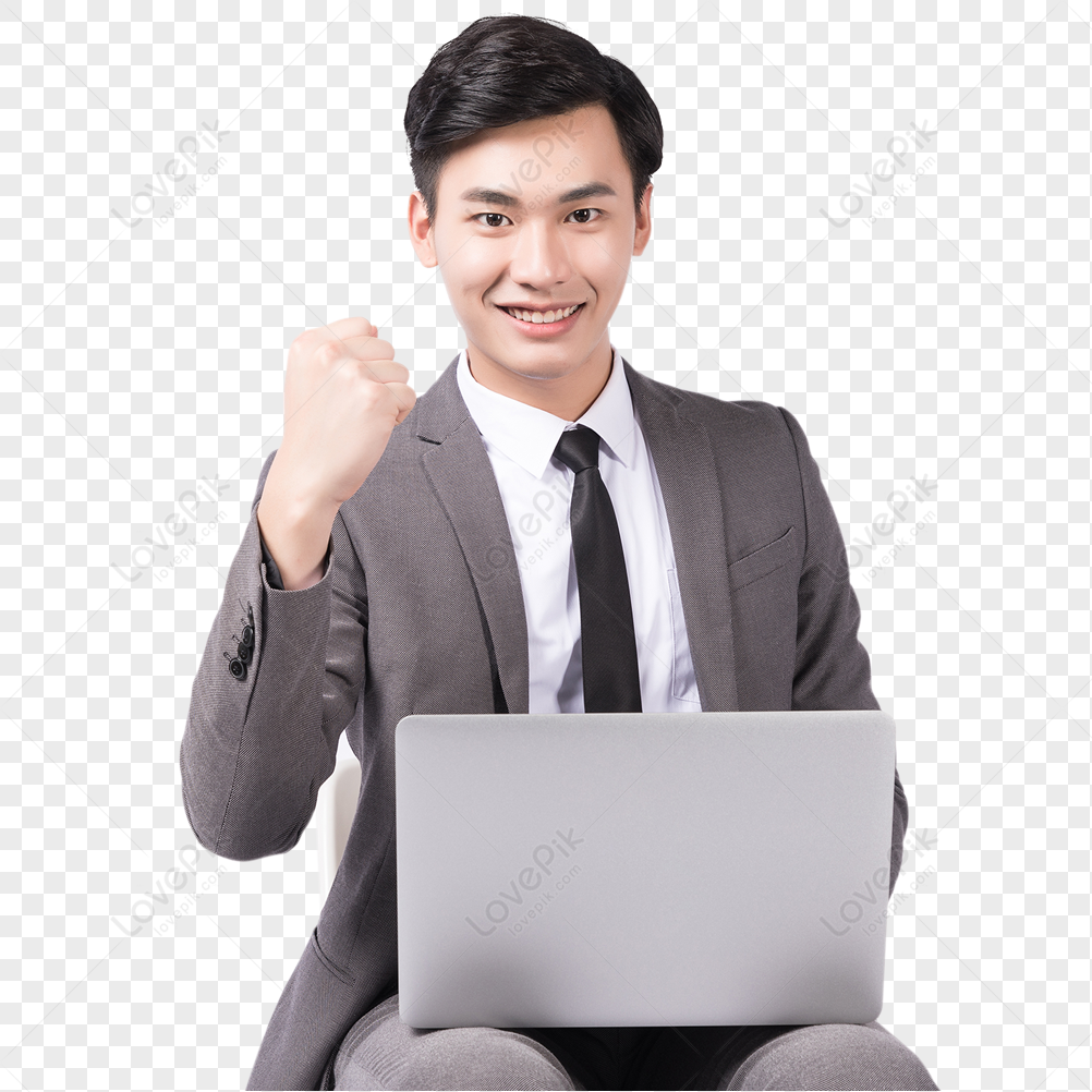 A Triumphant Cheering Business Man Picture PNG Transparent Background ...