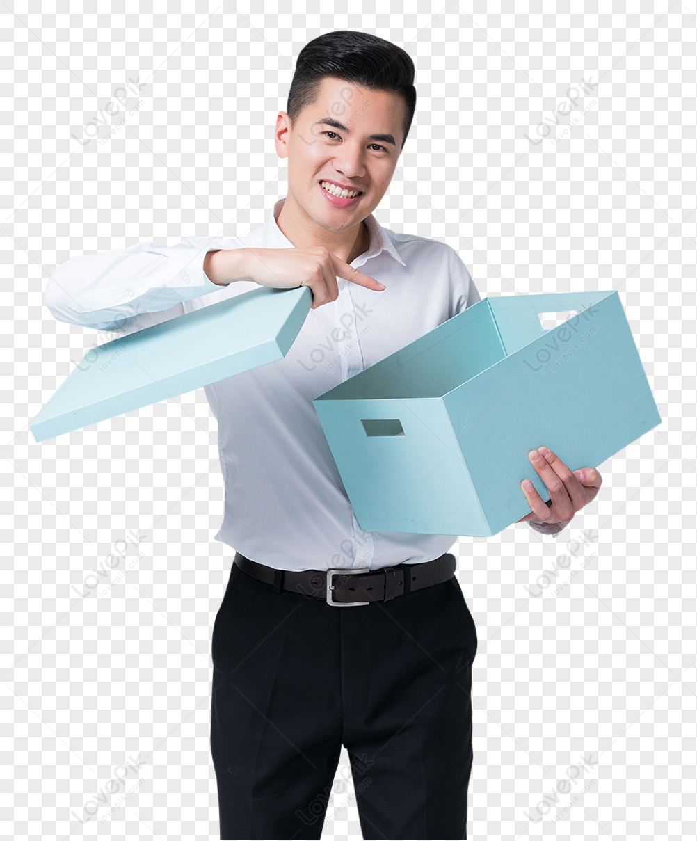 Человек держит ящик. Человек держит блок. Рисунок деловой человек держит карту. Asian man with Boxes PNG.