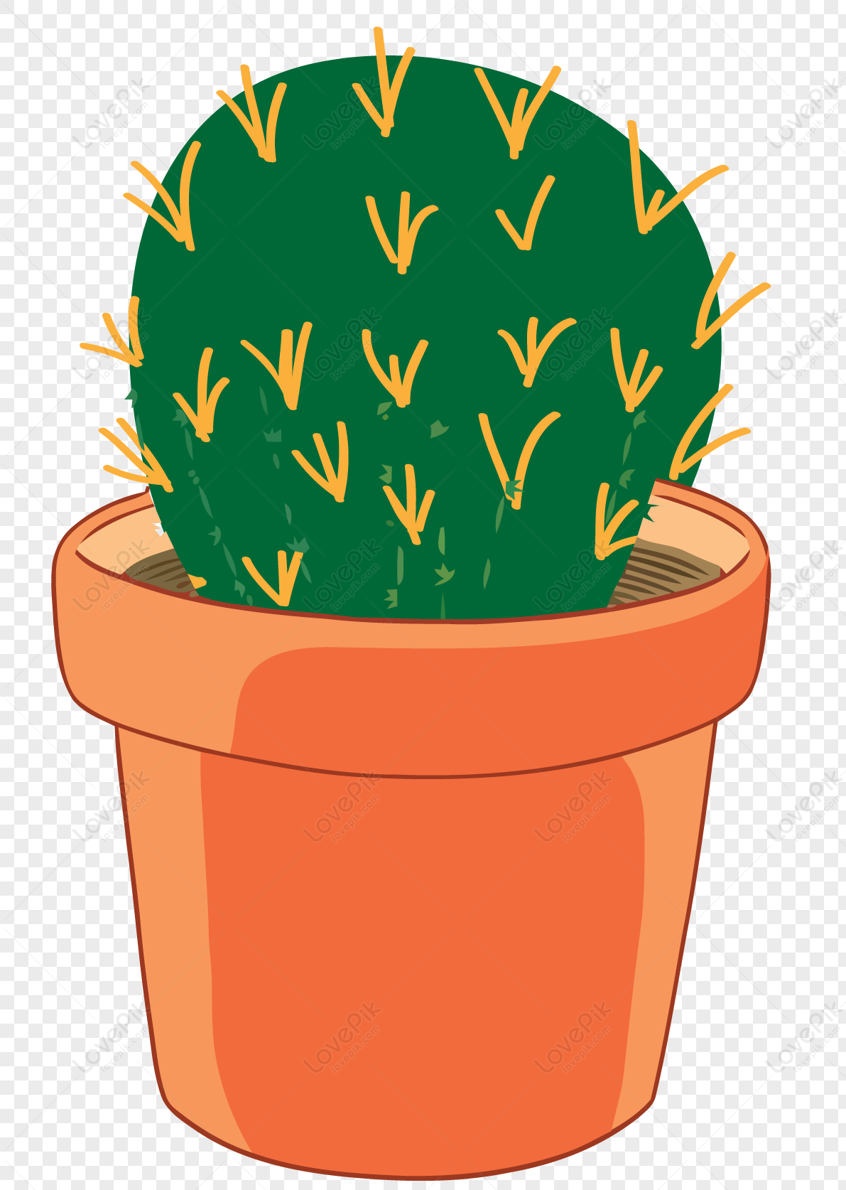 Cartoon Cute Element Png, Cartoon Green, Cactus Cartoon, Cartoon