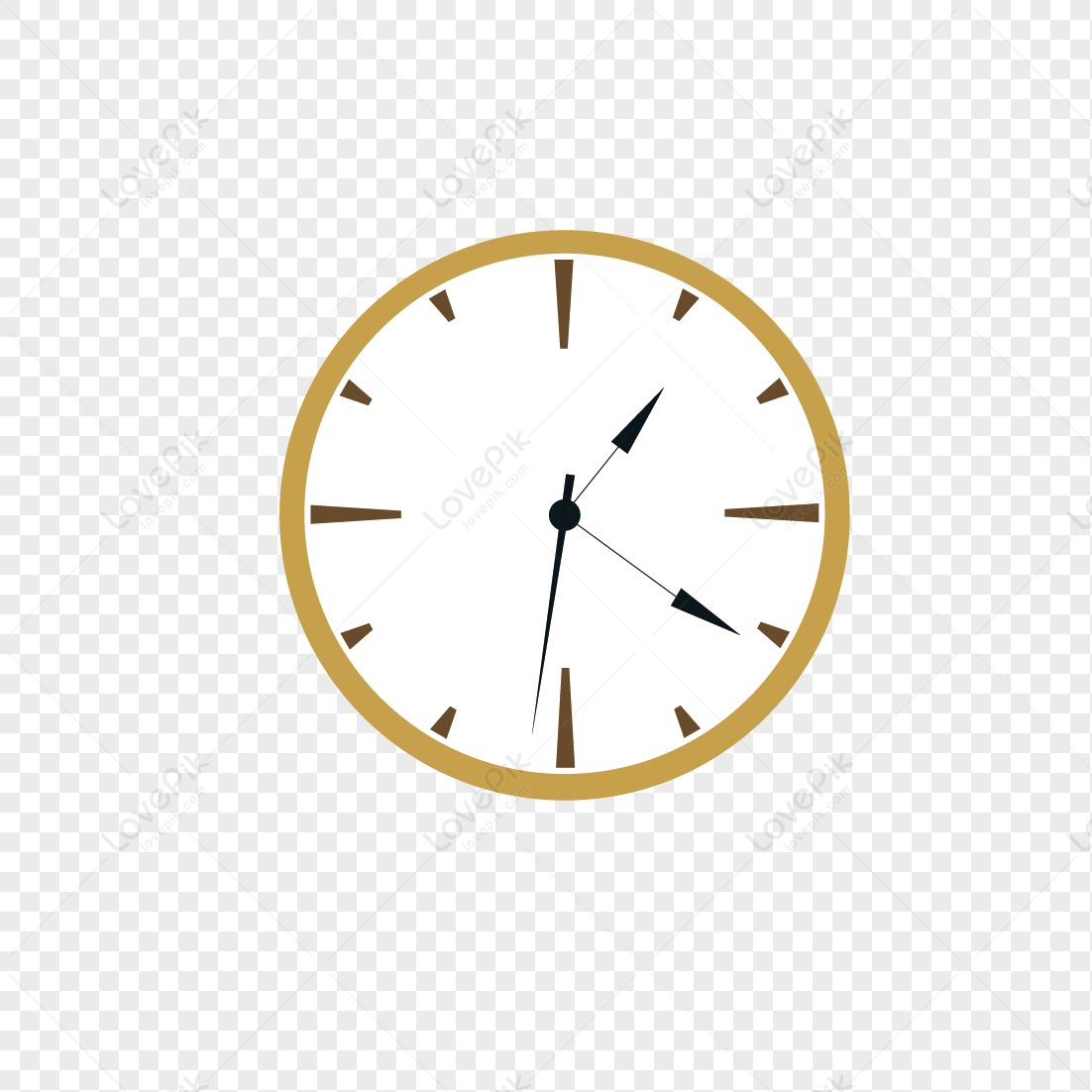 Clock, Clock Gold, Brown Gold, Clock Icon PNG Picture And Clipart Image ...