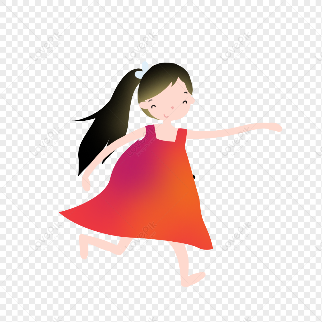 Delicate Girl Illustration, Dress Girl, Dark Girl, Brown Girl Free PNG ...