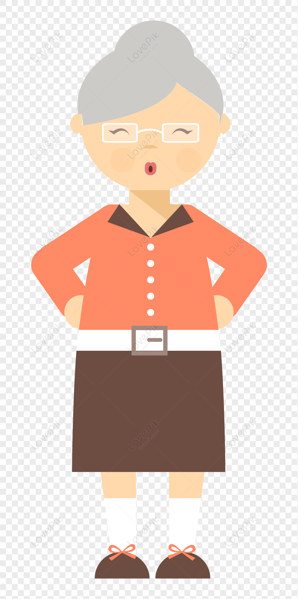 Grandma Who Pinches Her Waist PNG Transparent Background And Clipart Image  For Free Download - Lovepik | 400235040