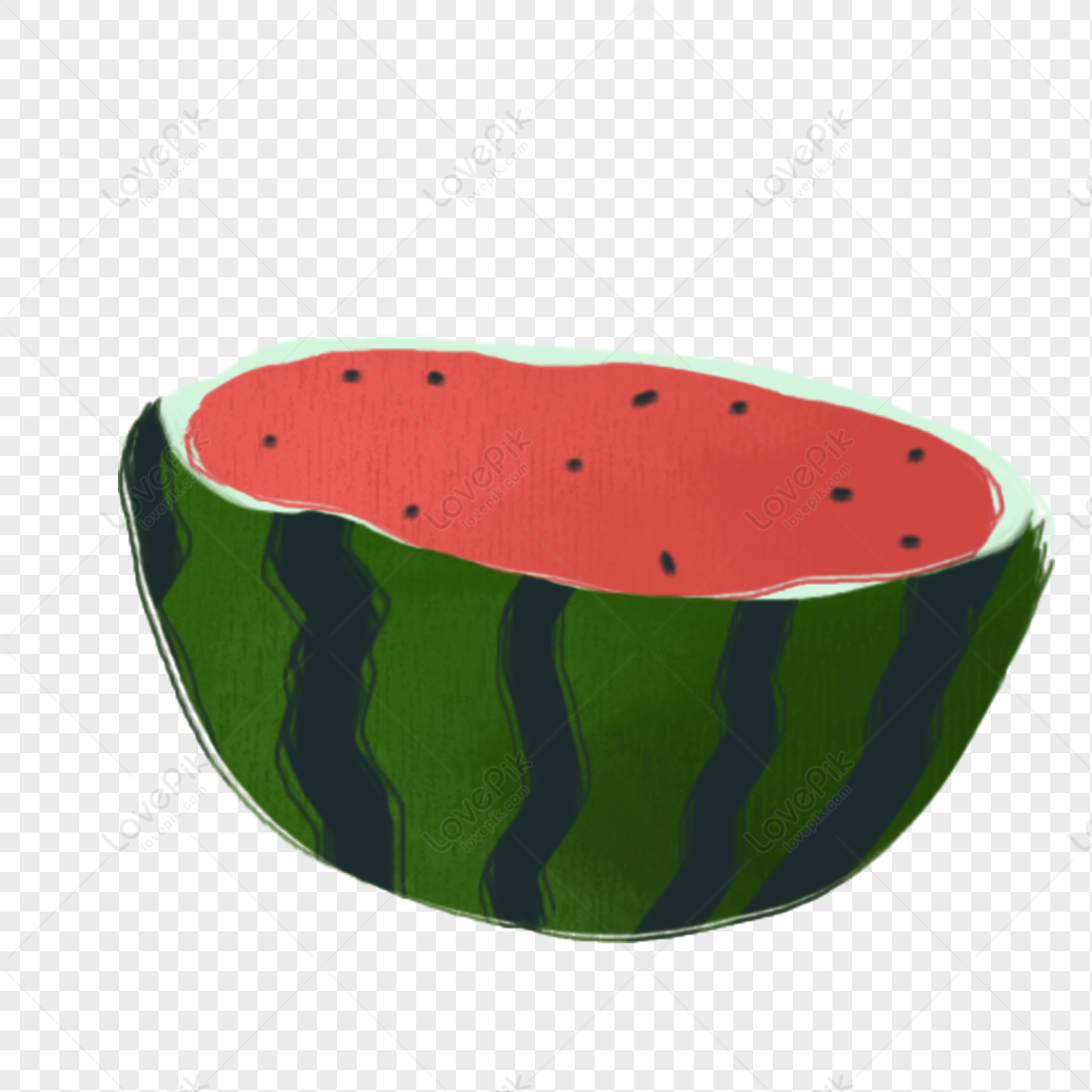 Hand Painted Summer Watermelon PNG Transparent And Clipart Image For ...