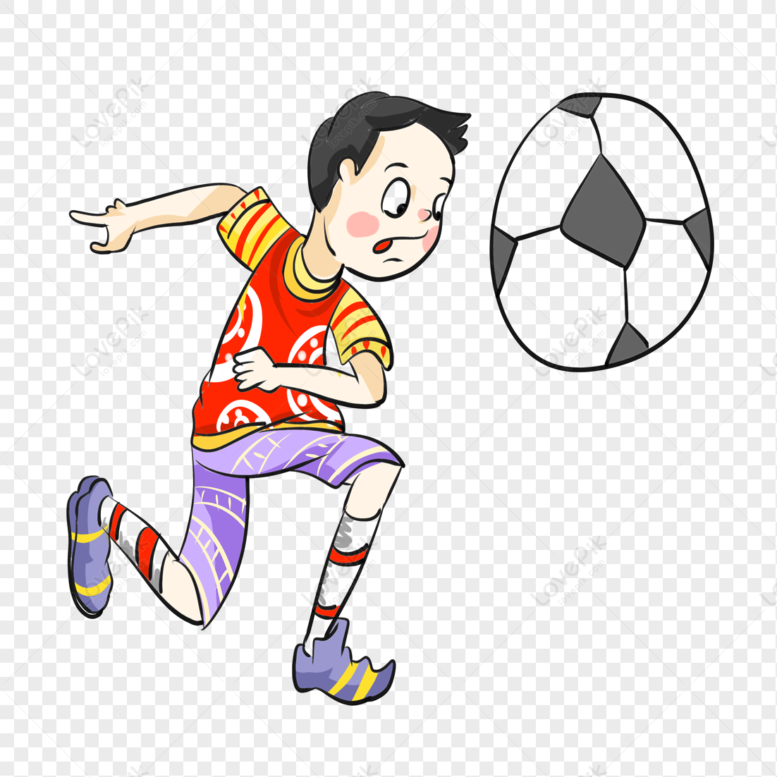 Kicking A Football Boy PNG Picture And Clipart Image For Free Download ...