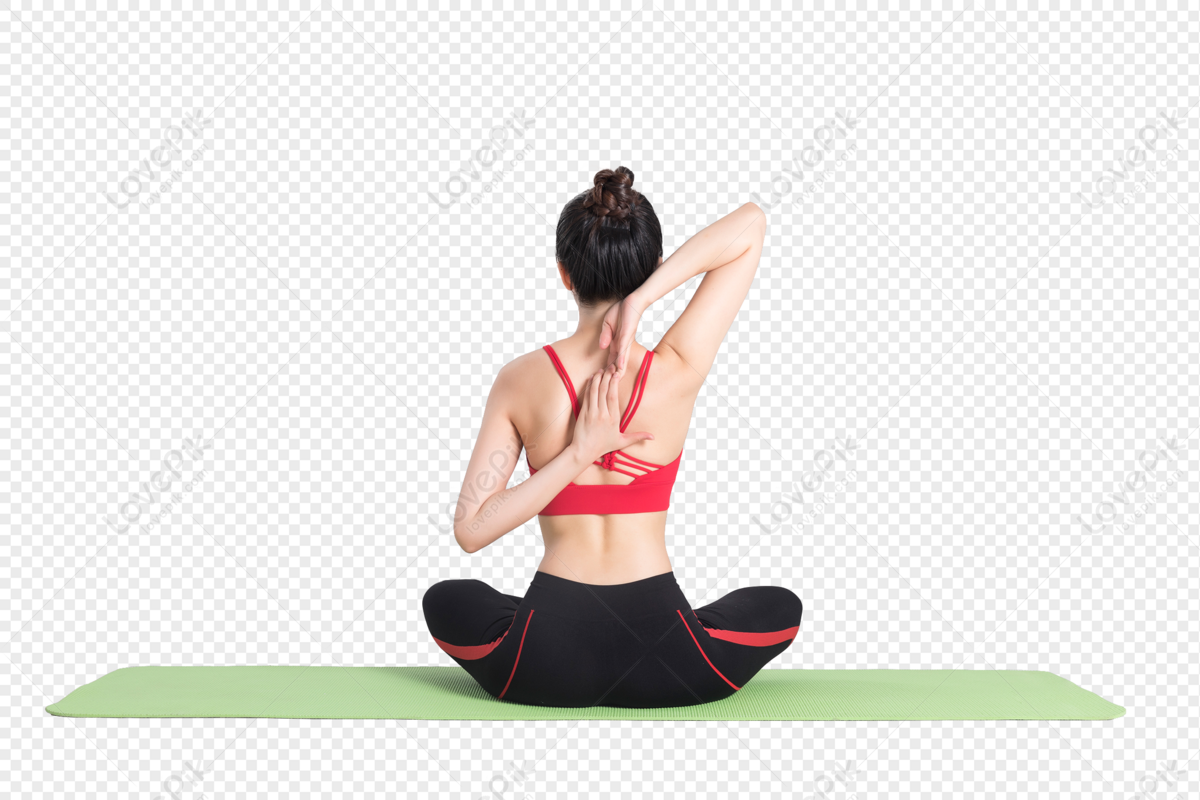 Yoga pose isolated on white background Royalty Free Vector