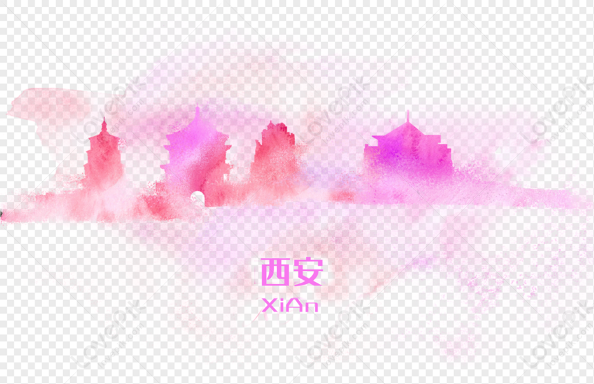 Xian Watercolor Illustrations PNG Image And Clipart Image For Free ...