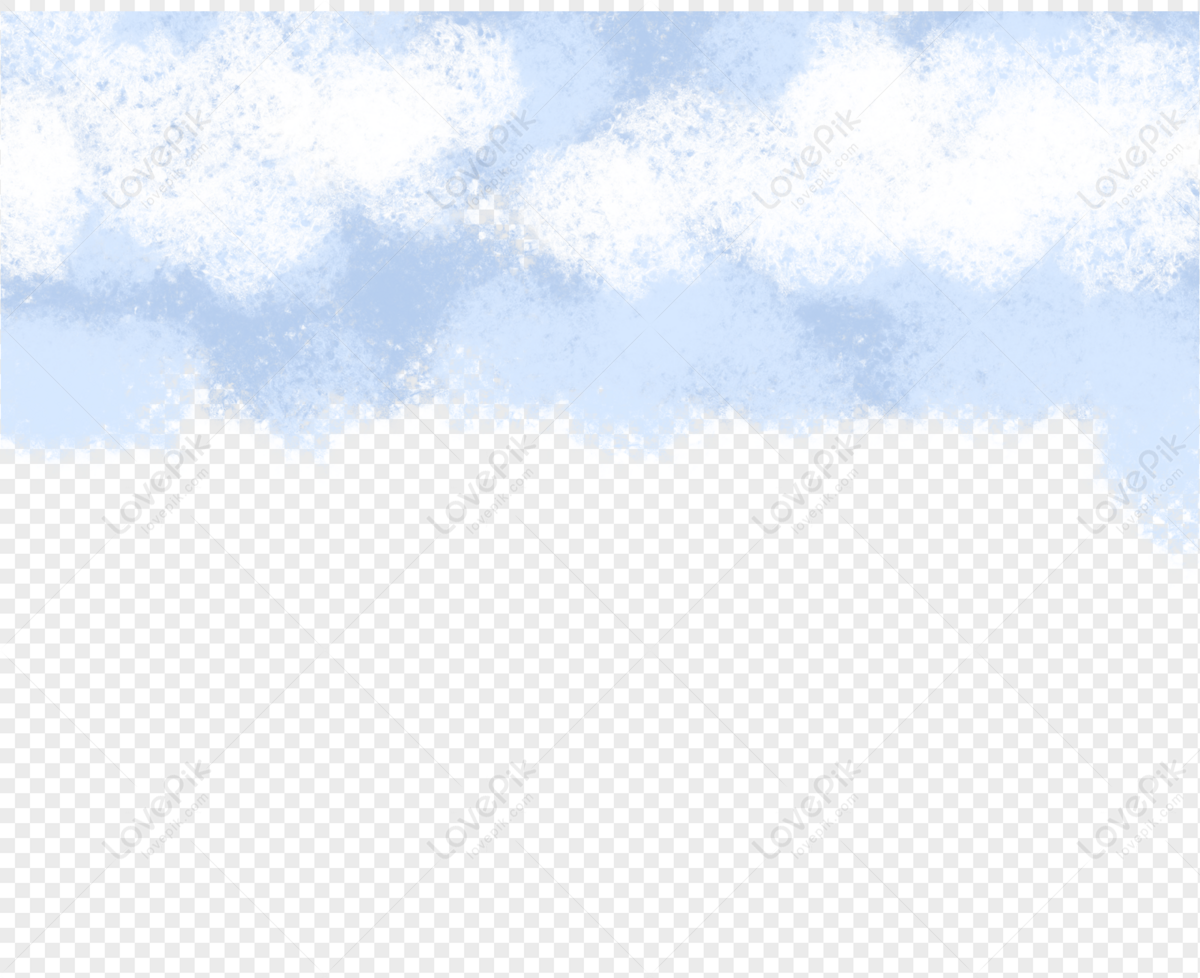 Auspicious Cloud Shape, Gray Watercolor, Blue White, Blue Light PNG ...