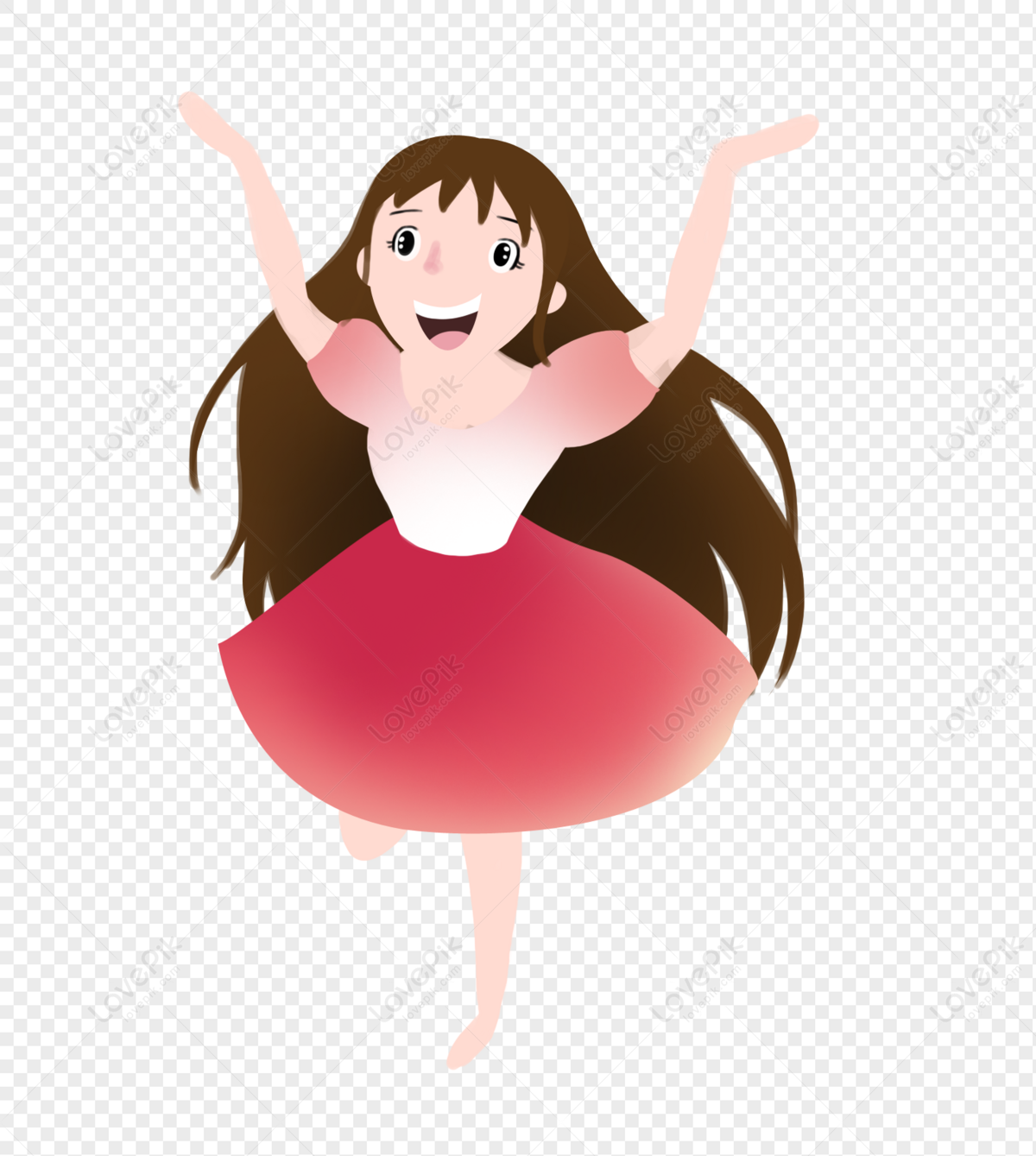 Cartoon Girl PNG White Transparent And Clipart Image For Free Download -  Lovepik | 400270552