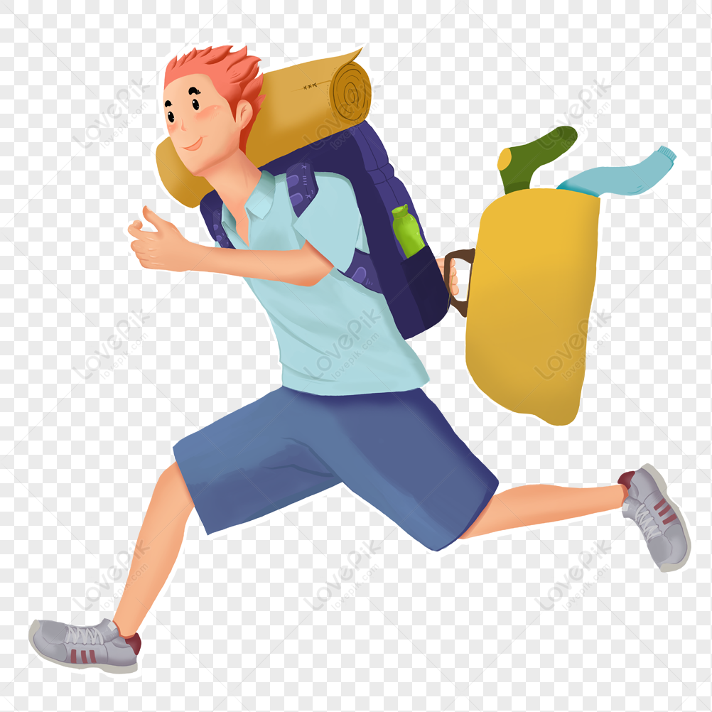Go on a journey, travel vector, man person, man travel png image free download