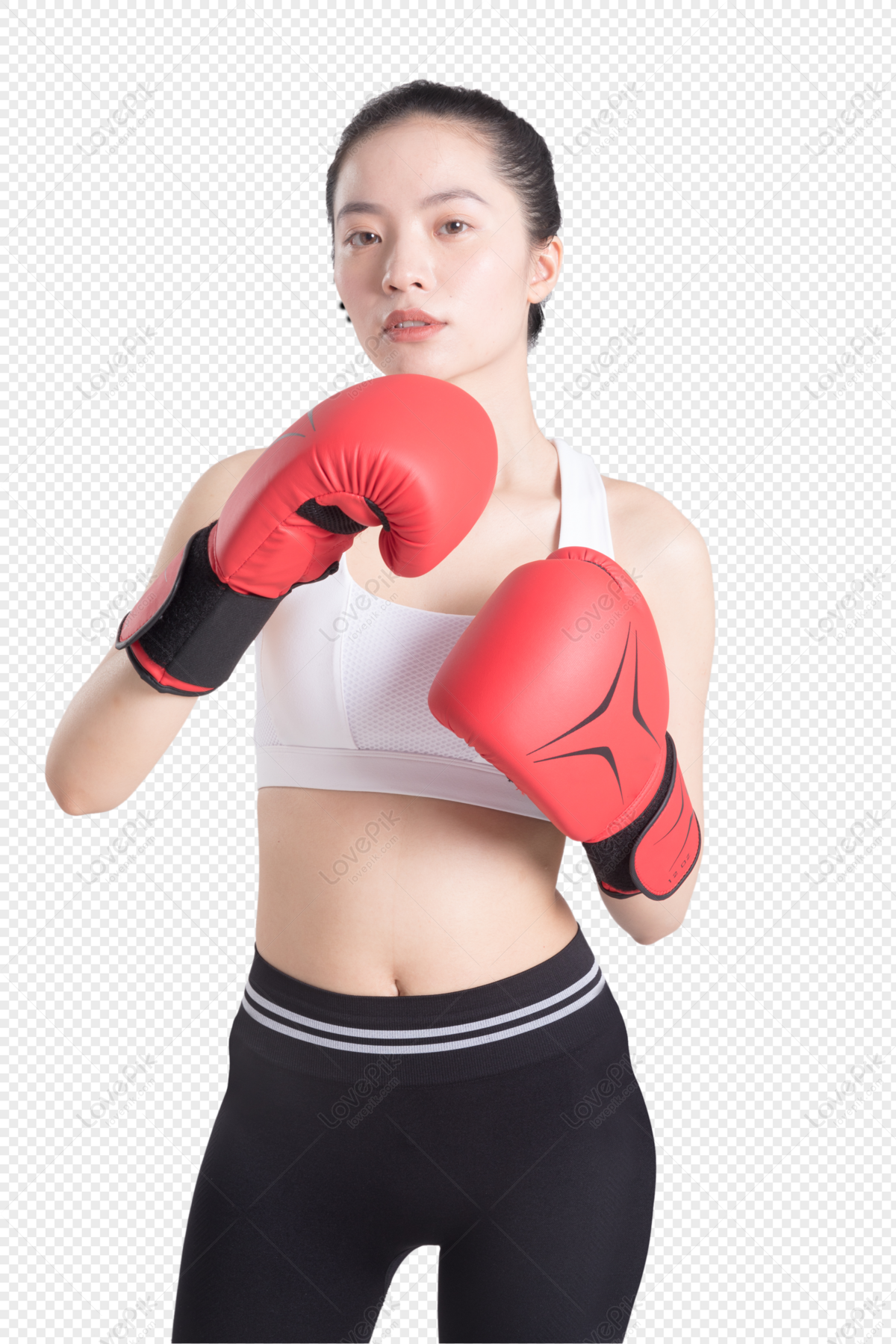 Красивая спортивная женщина в боксерских перчатках изображение_Фото номер  400278843_PNG Формат изображения_ru.lovepik.com