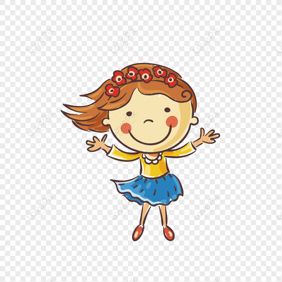 Sweet Girl Illustration Png PNG Picture And Clipart Image For Free ...