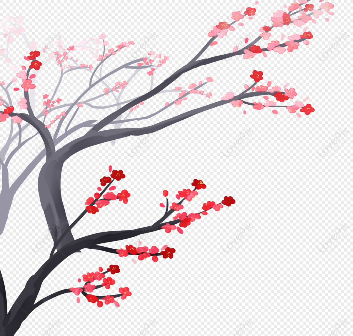 梅の木 イラスト 梅 木の枝 木 フリー素材 透過 Lovepik