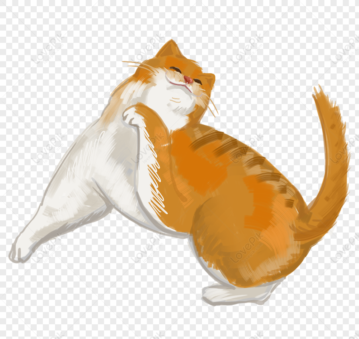 Desenhos Animados Desenhados à Mão E Clipart De Gato Amarelo PNG , Gato,  Animal, Linha Imagem PNG e PSD Para Download Gratuito