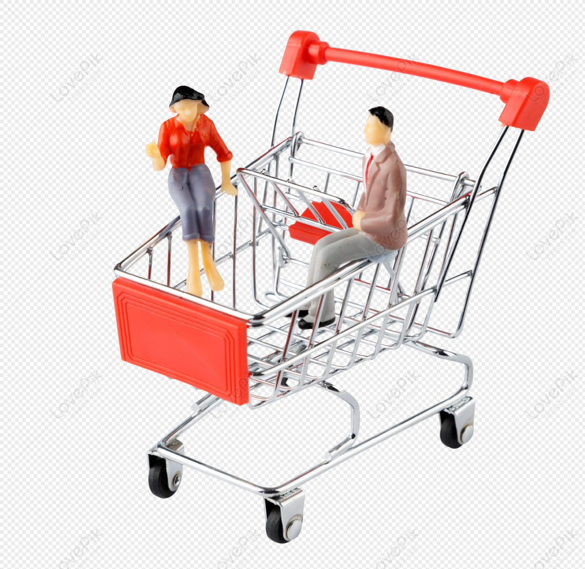 Cartoon Doll And Shopping Cart PNG Hd Transparent Image And Clipart Image  For Free Download - Lovepik | 400326674