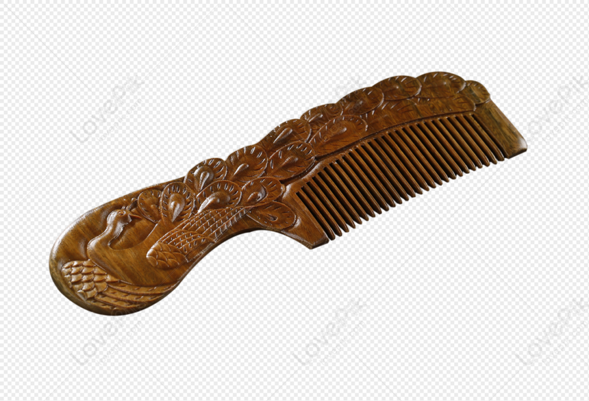 Wooden Comb Art Deco Comb Hair Brown Hair PNG Free Download And