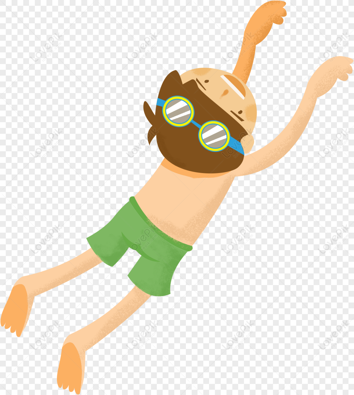 Swimming Boy Clipart Png