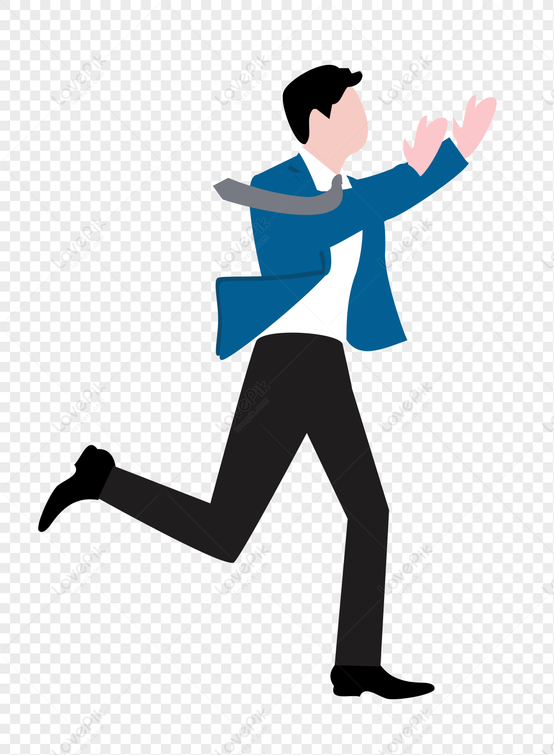 clipart runner and business suit