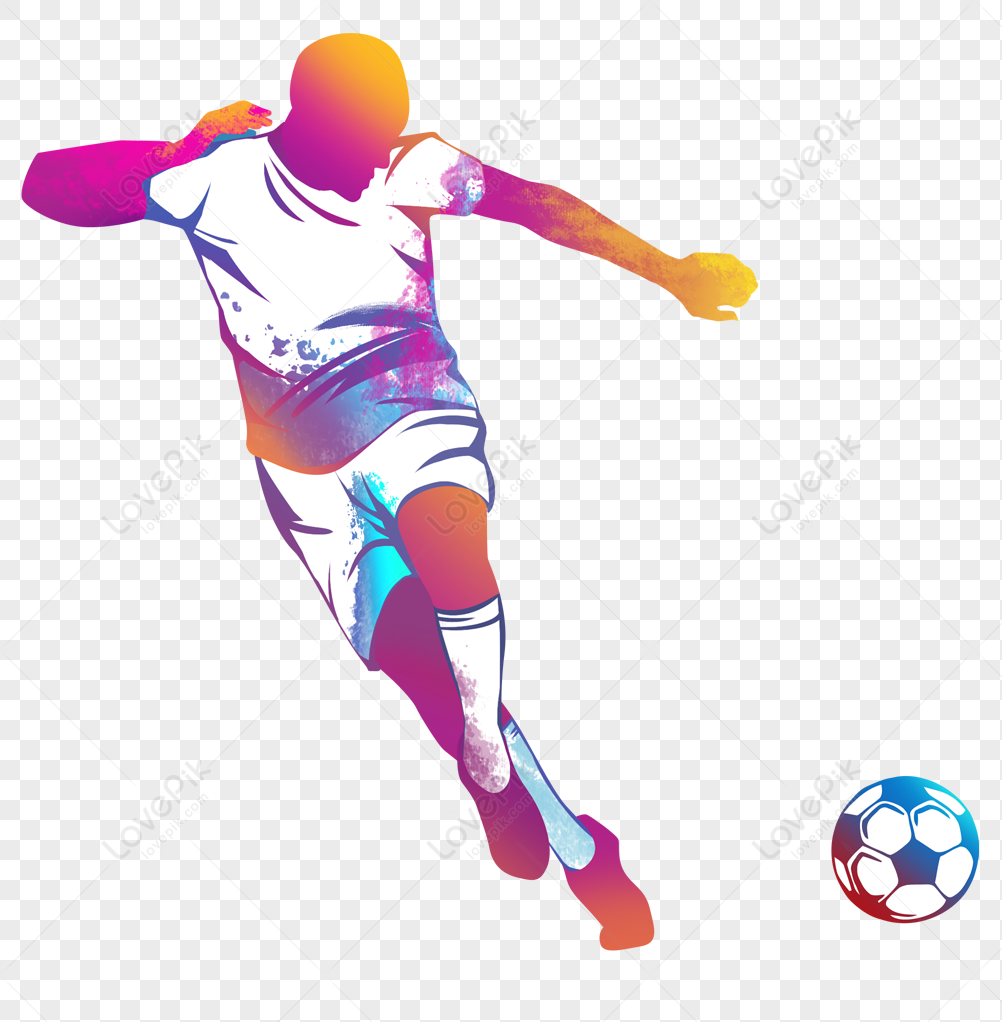 Colorful Football, Ball Soccer, Light Sport, Player Soccer PNG Image ...