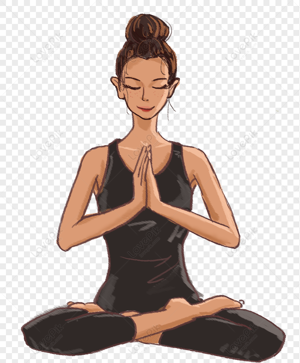 Sporty man meditating sitting in cross-legged yoga lotus pose Stock Photo  by koldunov